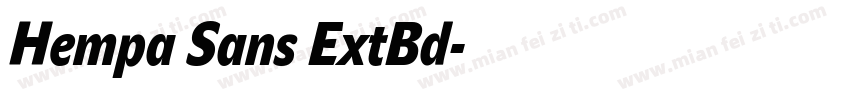 Hempa Sans ExtBd字体转换